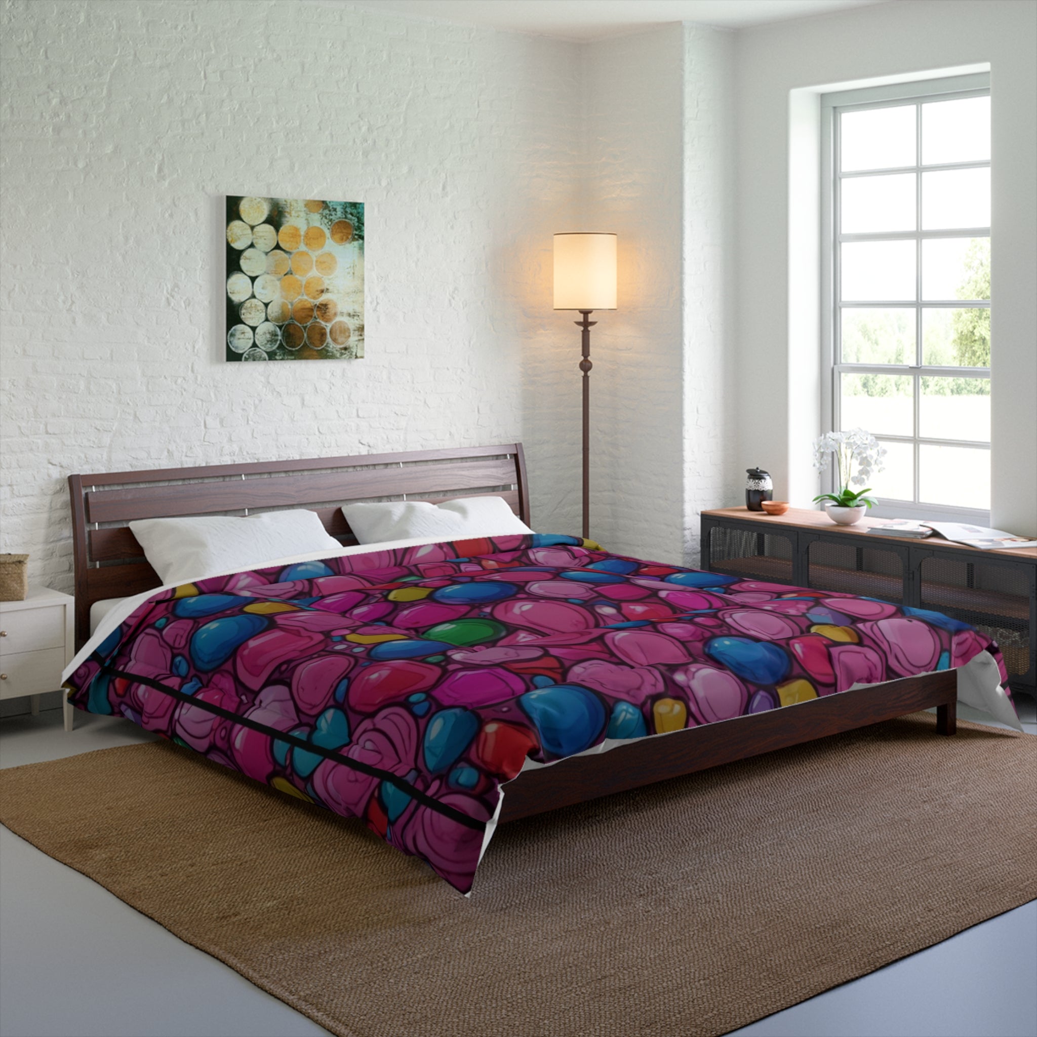 Comforter pink summer pirate art pink ont is